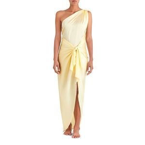 BAOBAB Marea One-Shoulder Draped Dress Size S $240